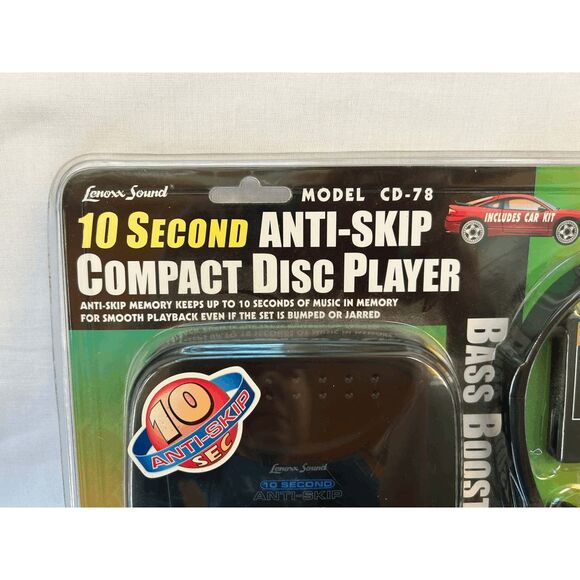 Lenoxx Sound 10 Second Anti-Skip Compact Disc Player, Model CD-78 Unopened - Picture 4 of 5